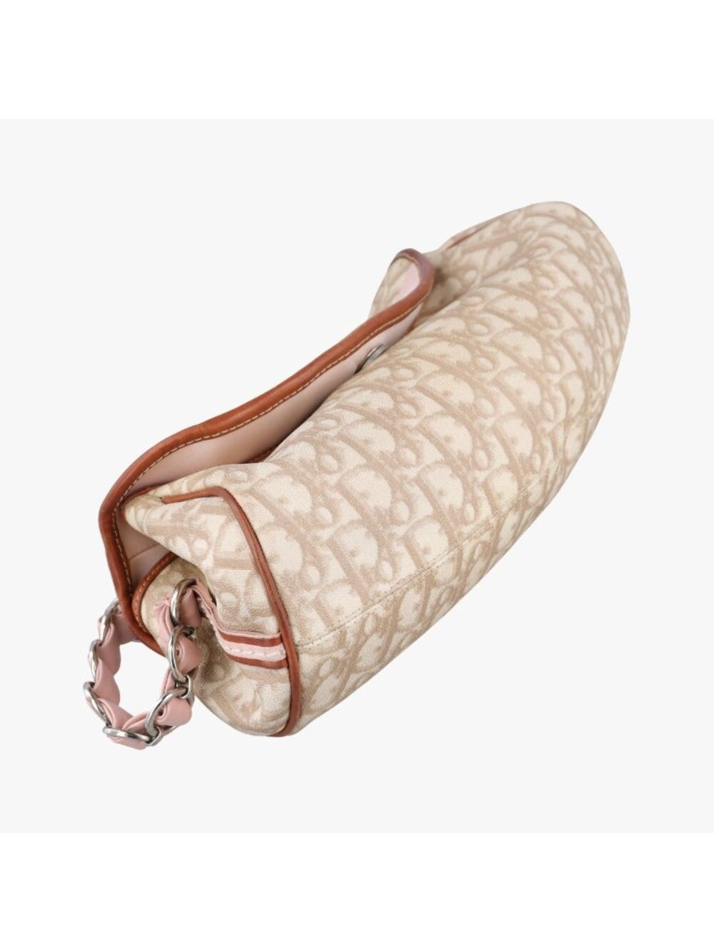 ★SOLD★ Dior Romantic Heart Trotter Beige Brown Pink Canvas Xleather Messenger - Picture 5 of 15